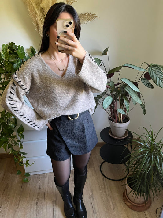 Pull Nolwenn Taupe